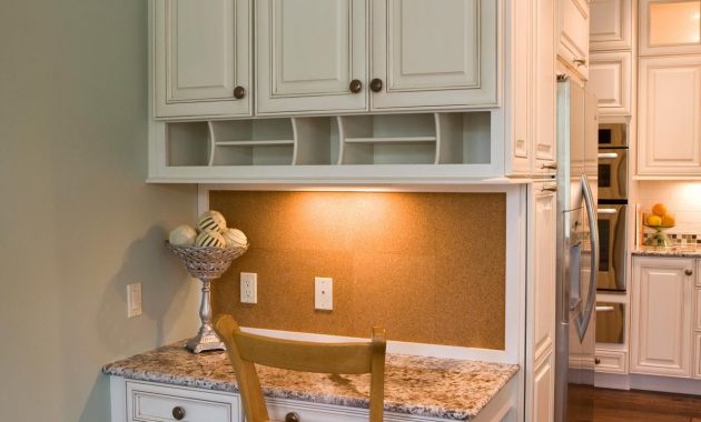 This Custom Designed Kitchen Desk Area Features Plenty Of Storage regarding measurements 1280 X 1707