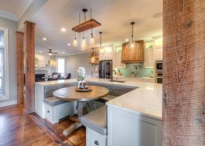 White Cabinets And White Grey Counter Tops With Wrap Around with regard to measurements 3000 X 2143