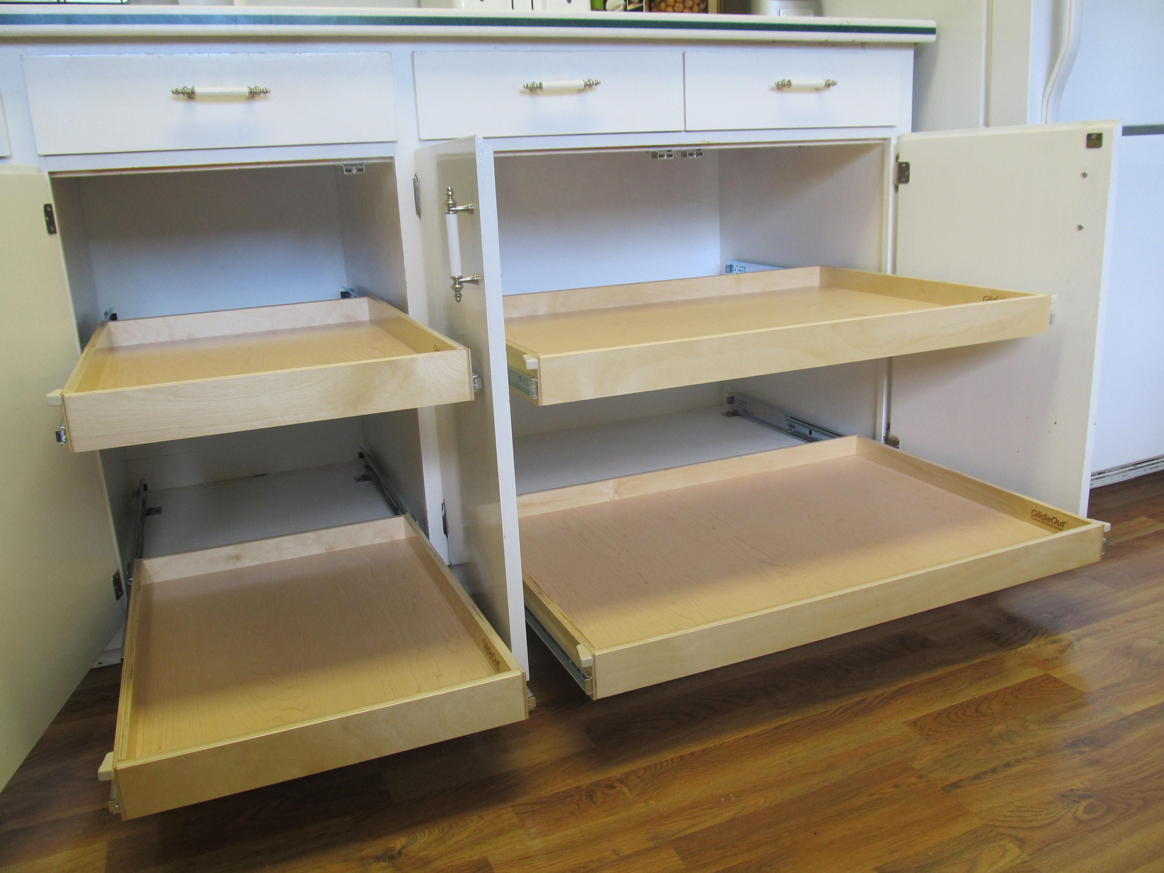 White Corner Kitchen Cabinet With Pull Out Double Shelves And Three for size 4000 X 3000