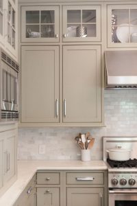 White Kitchen Backsplash Like The Cabinet Color Too Warmer Than within proportions 736 X 1104