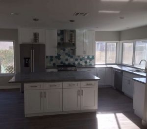 White Shaker Cabinets With A Big Island Yelp with regard to proportions 1000 X 872