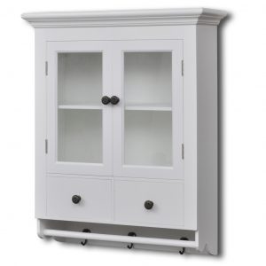 White Wall Cabinet In White Wood Kitchen With Glass Door Lovdock with regard to proportions 1024 X 1024