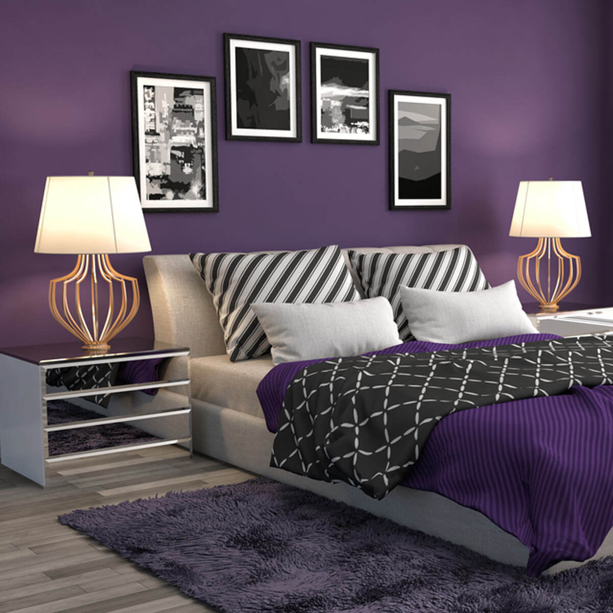 10 Ideas To Use Pantones Ultra Violet 2018 Color Of The Year At Home with regard to proportions 1200 X 1200