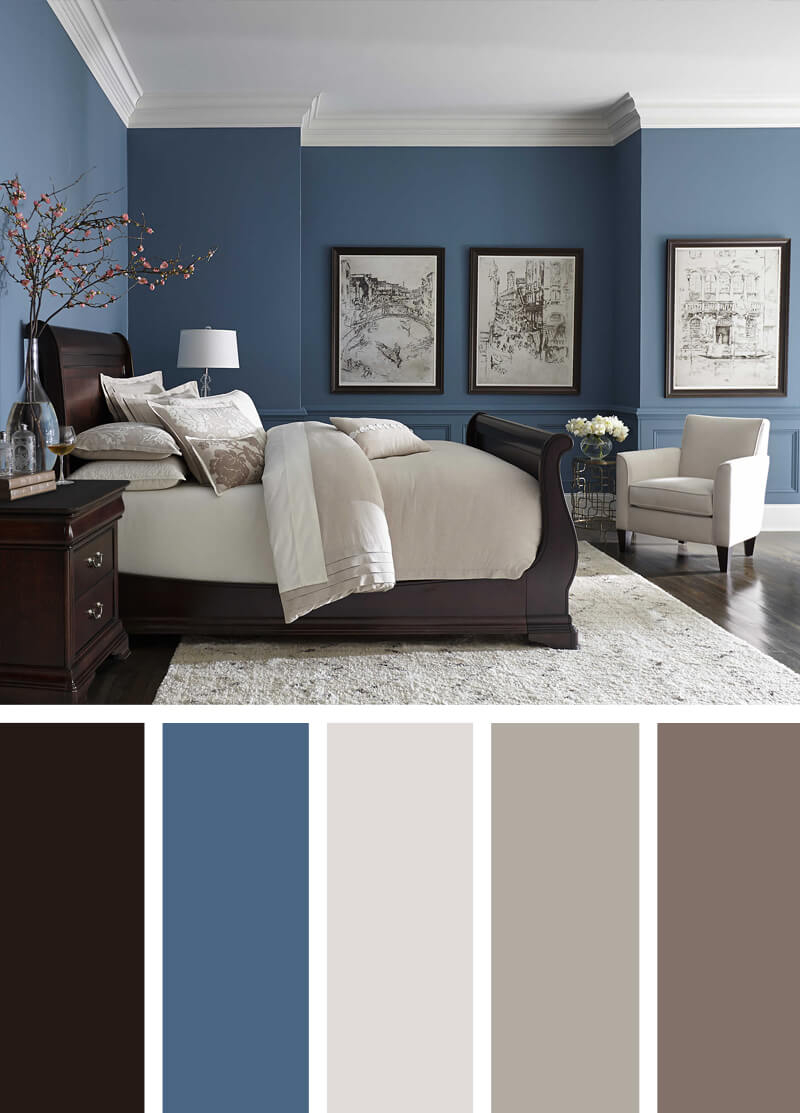 12 Best Bedroom Color Scheme Ideas And Designs For 2019 in size 800 X 1113