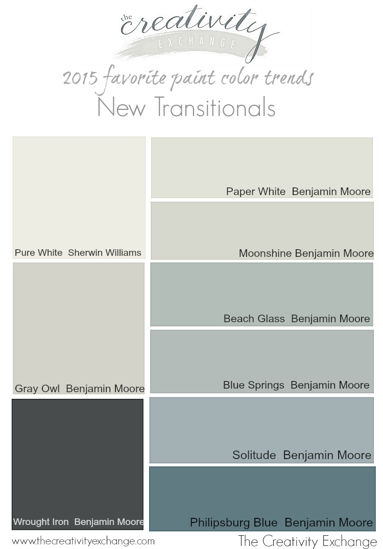 2015 Favorite Paint Color Trends The New Transitionals regarding sizing 750 X 1075