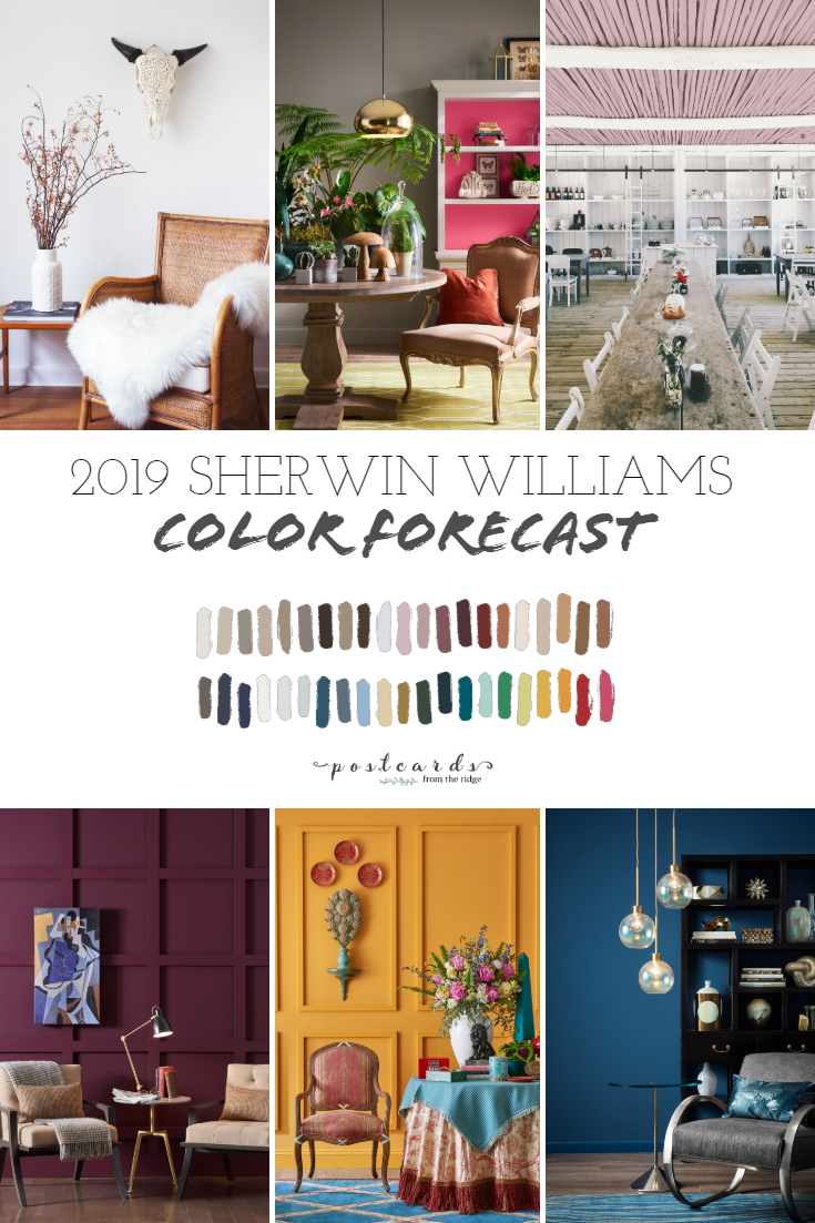 2019 Paint Color Forecast From Sherwin Williams Postcards From The pertaining to proportions 735 X 1103