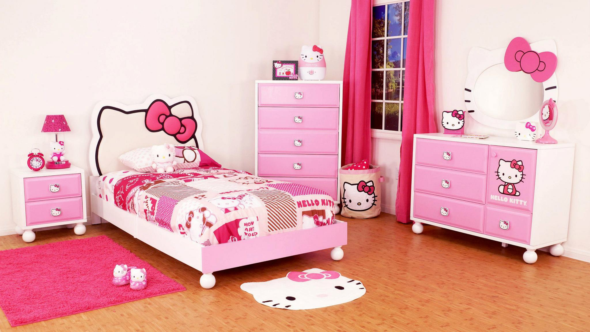 25 Adorable Hello Kitty Bedroom Decoration Ideas For Girls intended for sizing 2048 X 1153