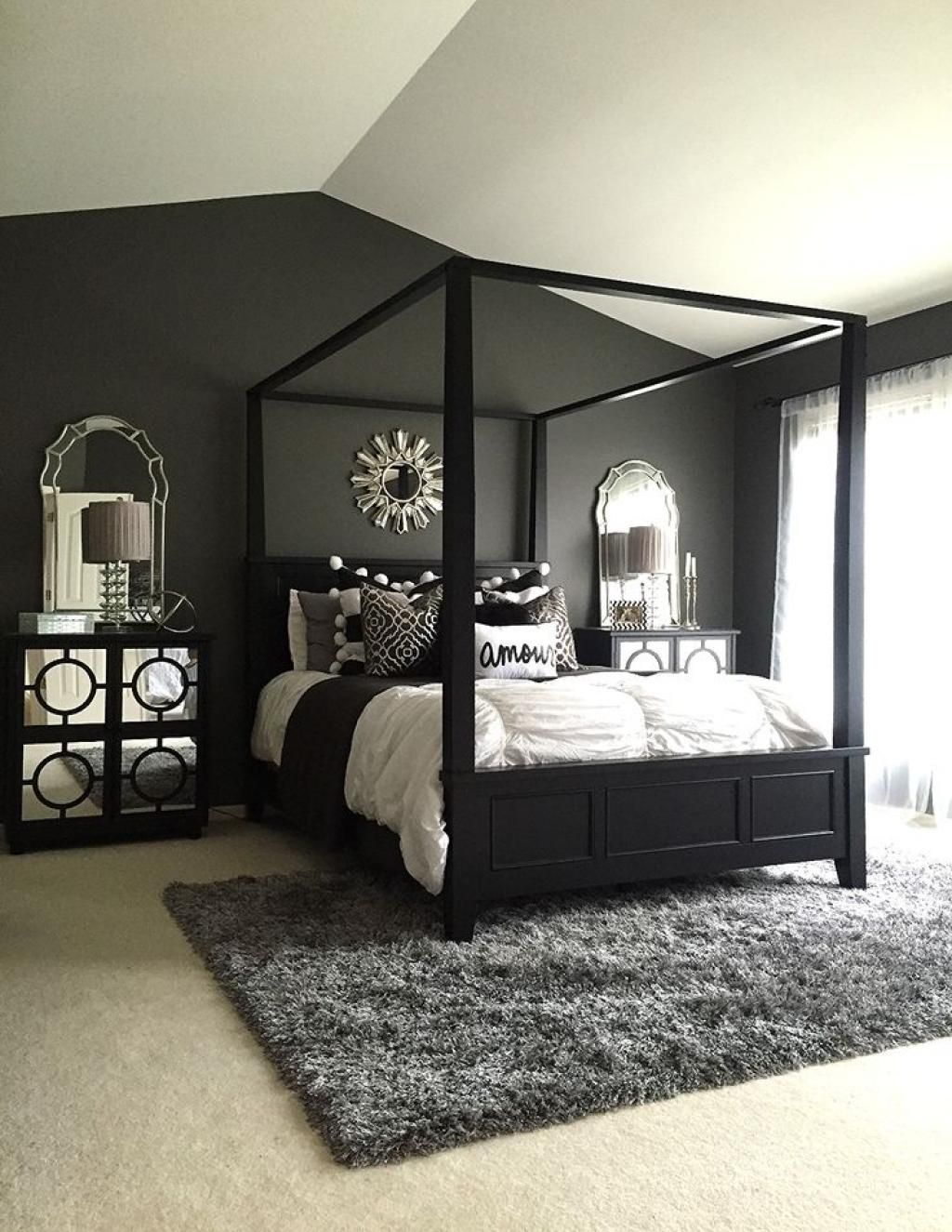 25 Elegant Black Bedroom Decorating Ideas Home Black Master for proportions 1024 X 1325