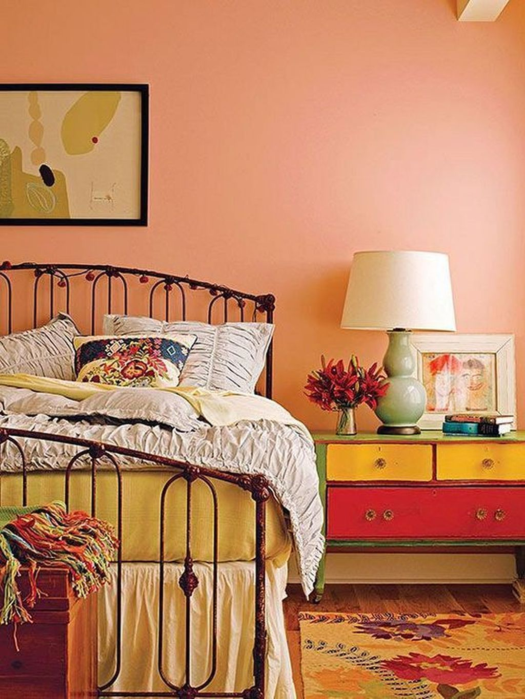 30 Stunning Orange Bedroom Decorating Ideas For Modern House with size 1024 X 1365