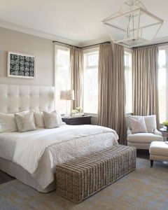 A Peaceful Bedroom Created With Neutral Colors Flowing Drapes with proportions 819 X 1024