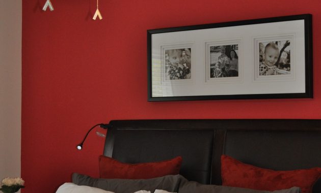 Accent Wall Using Benjamin Moore Watermelon Red Paint Colour pertaining to proportions 2136 X 3216