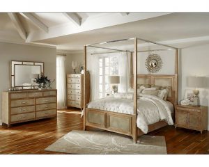 Aico Canopy Bedroom Set Biscayne West In Sand Color Ai 80100 102set for measurements 1000 X 800