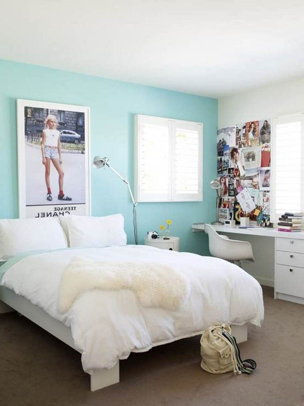 Bedroom Calming Blue Paint Colors For Small Teen Bedroom Ideas throughout size 1024 X 1365