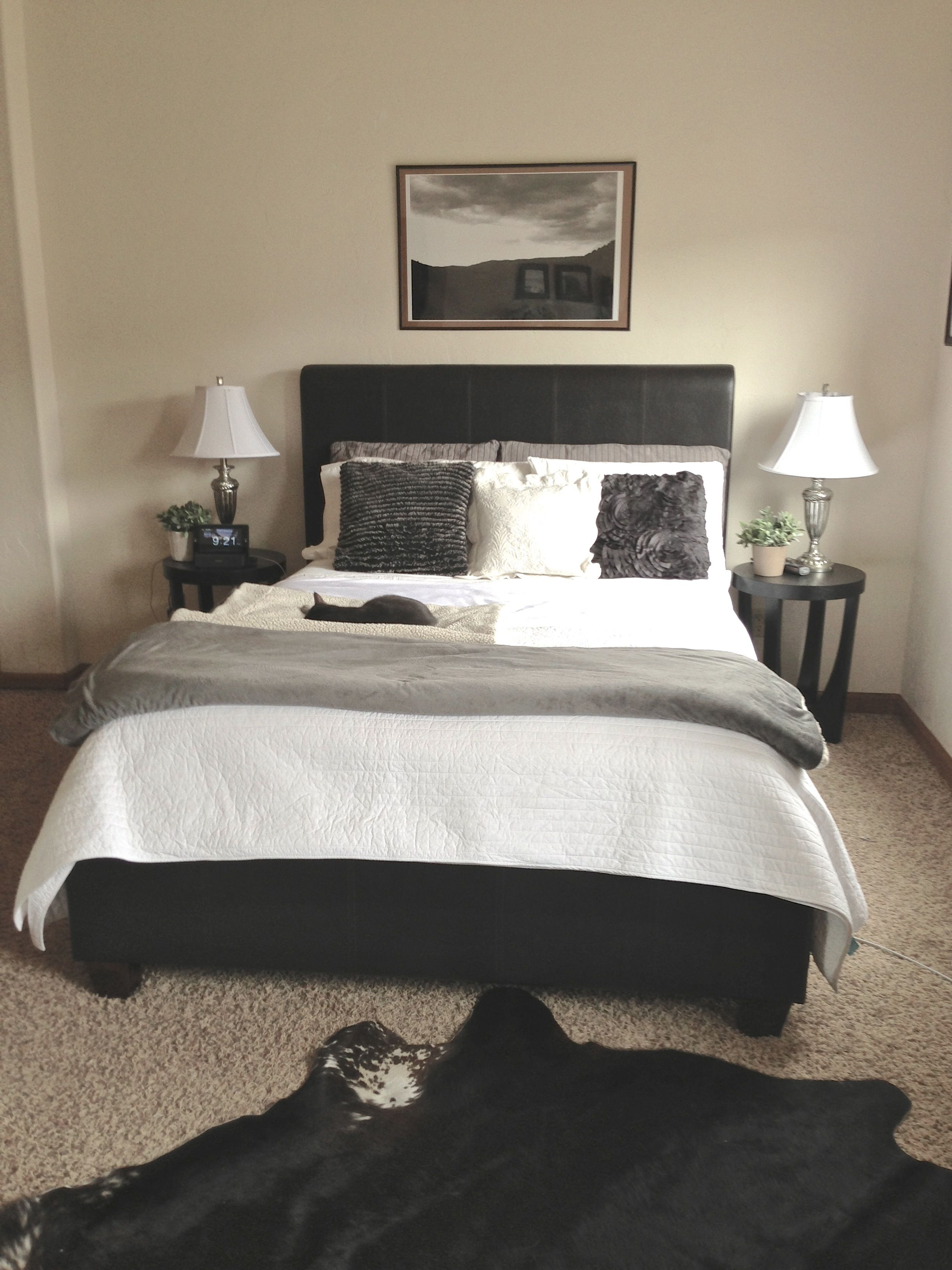 Bedroom Color Scheme Bedroom Black Leather With Grey And White intended for sizing 2448 X 3264