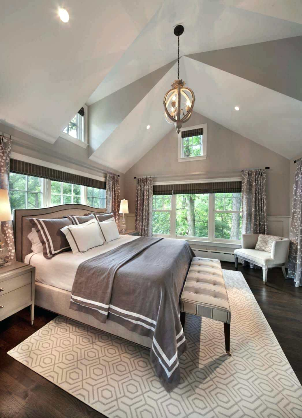 Bedroom Color Schemes Varying Shades Of Gray In This Master Bedroom regarding sizing 1046 X 1444