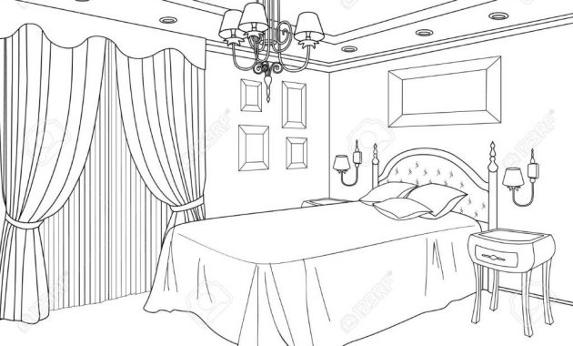 Bedroom Coloring Page Coloring Riya In 2019 Coloring Pages inside dimensions 1024 X 856