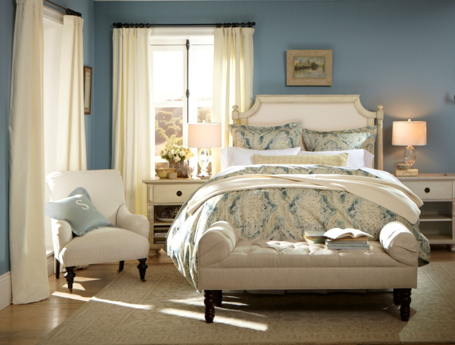 Bedroom Featuring Paint Color Smokey Blue Sw 7604 From The pertaining to size 1476 X 1120