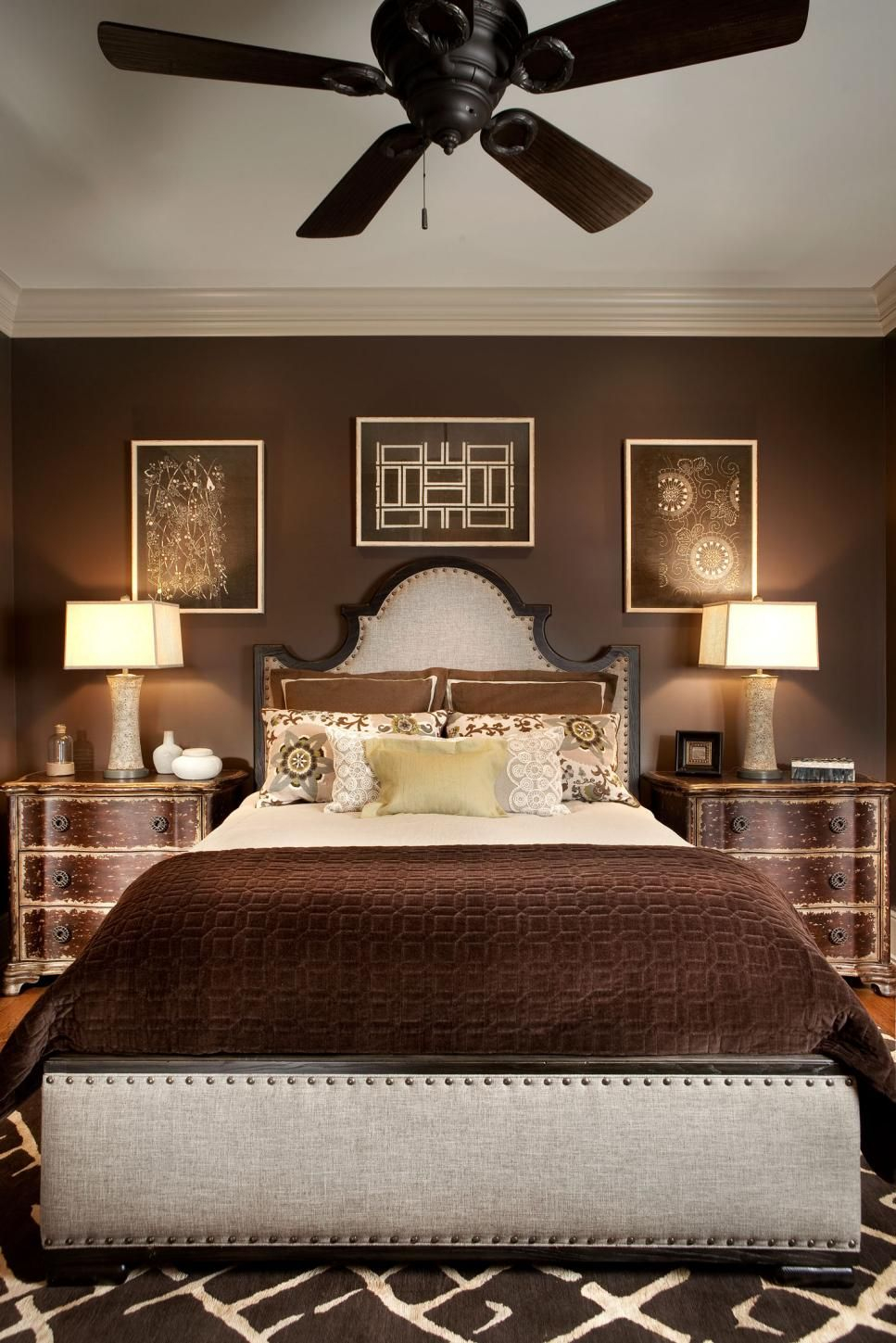 Bedroom In Chocolate Brown Paint Colors Bedroom Decor Brown throughout sizing 967 X 1449