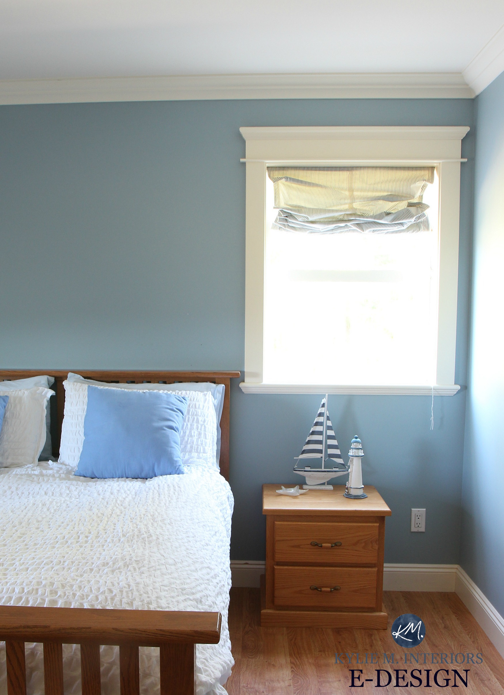 Best Benjamin Moore Blue Paint Colour Mountain Air Guest Bedroom in proportions 1750 X 2410
