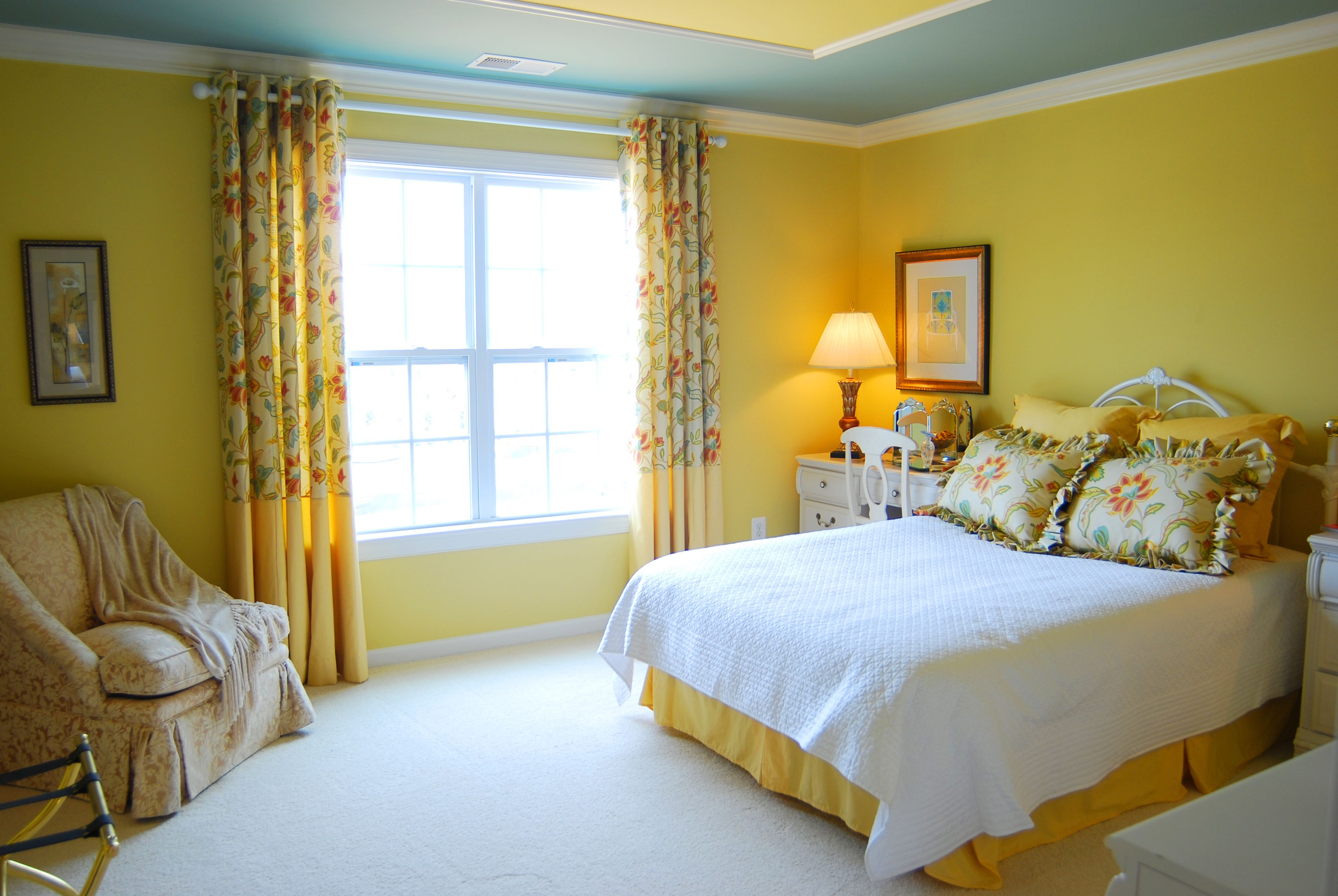 Catchy Yellow Teenage Girls Bedroom Paint Color Idea With Yellow within measurements 3872 X 2592