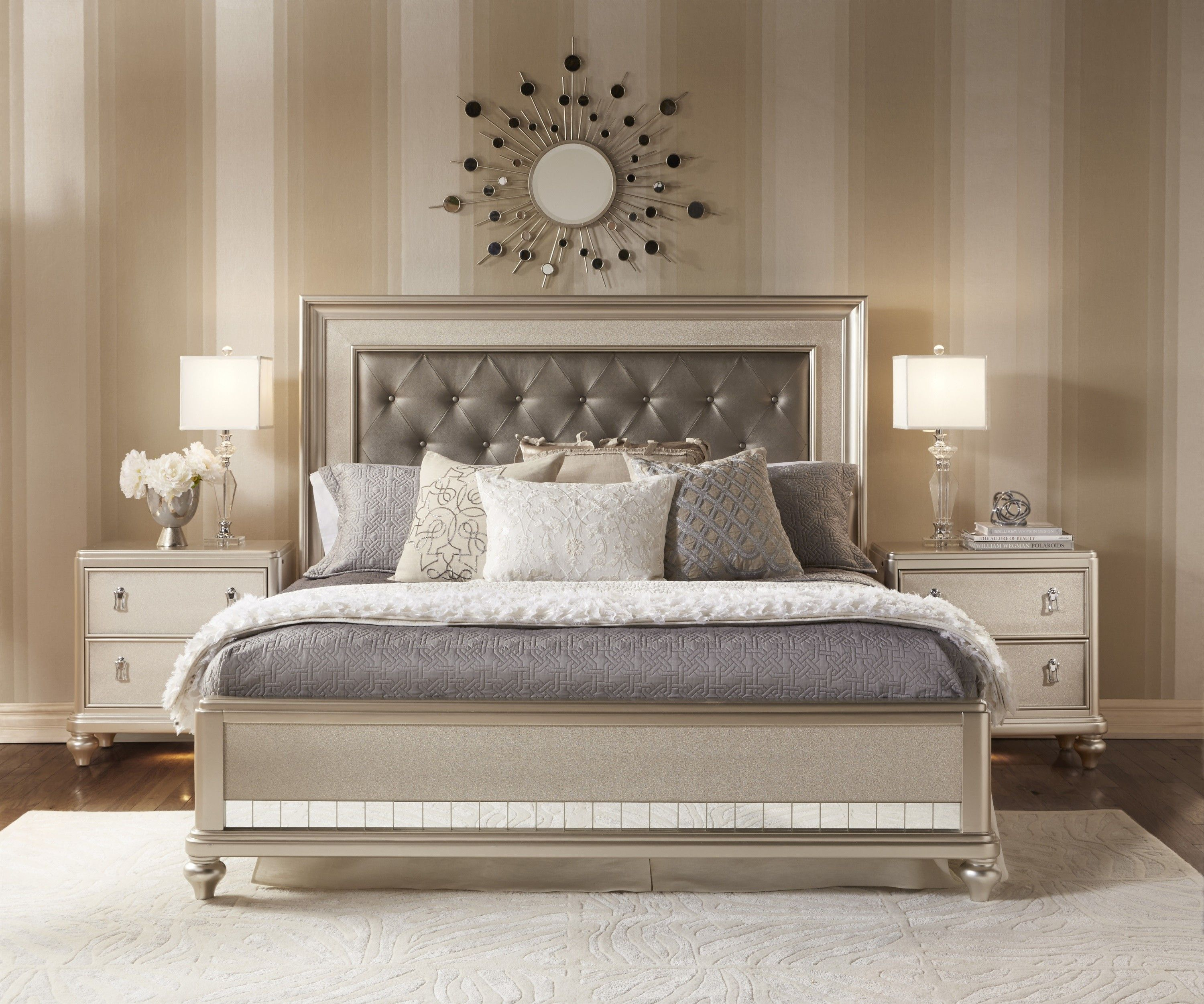 Champagne Bedroom Traditional Champagne Finish Bedroom Master within size 3000 X 2502