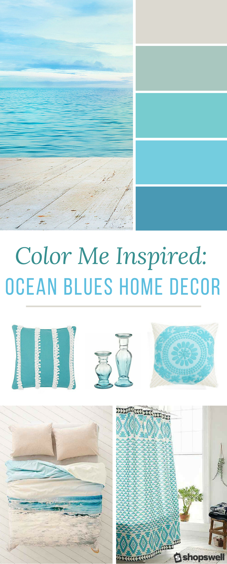 Color Me Inspired Ocean Blues Home Decor Inspiration In 2019 for dimensions 735 X 1820