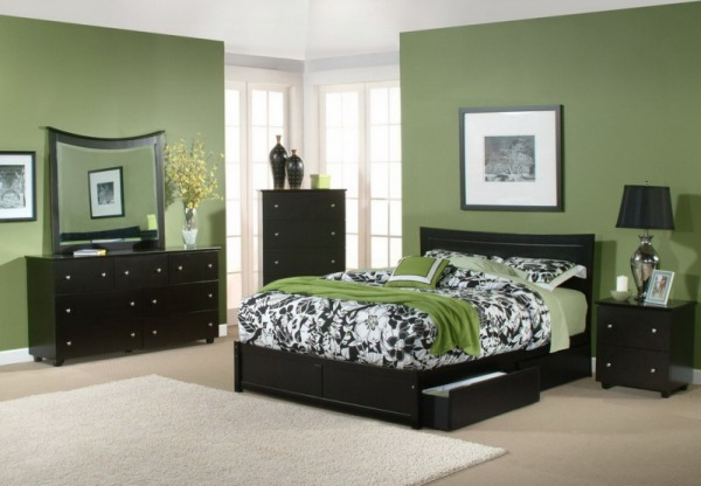 Cozy Paint Color For Bedroom With Dark Furniture Interior Design for dimensions 1440 X 998