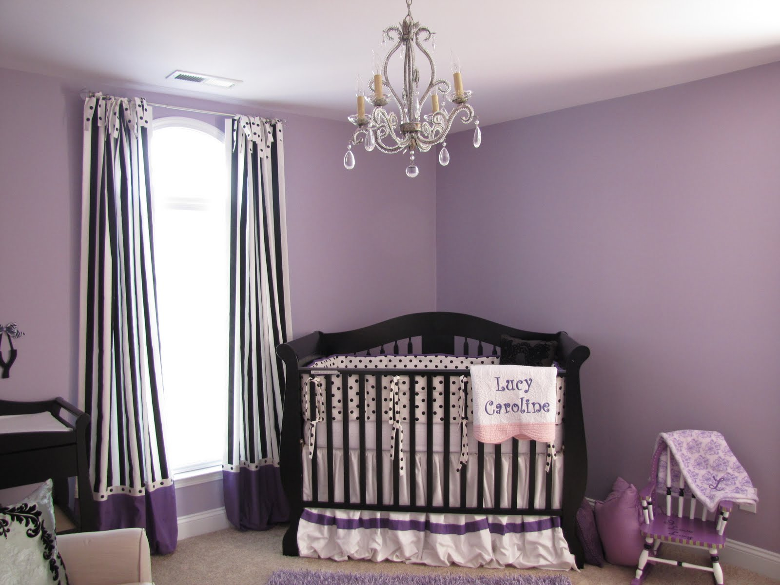 Cute Ba Girl Nursery Ideas With Purple Color Scheme Minimalist with dimensions 1600 X 1200