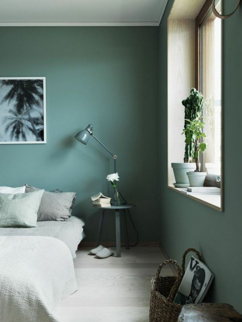 Dark Green Walls Painting Color Ideas Paint Colors Bedroom Green inside proportions 800 X 1063