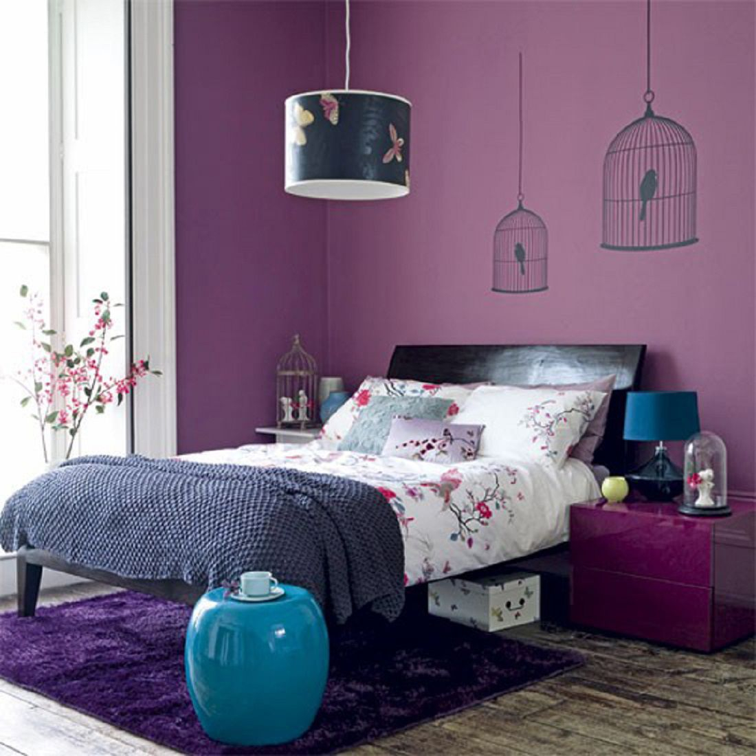 Decorating Your Bedroom With Green Blue And Purple in sizing 1100 X 1100