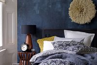 Deep Blue Accent Wall In Modern Eclectic Bedroom Gorgeous Use Of with regard to sizing 1797 X 2396