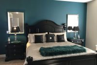 Dramatic Accent Wall In Master Bedroom Love The Teal Black And with dimensions 4032 X 3024