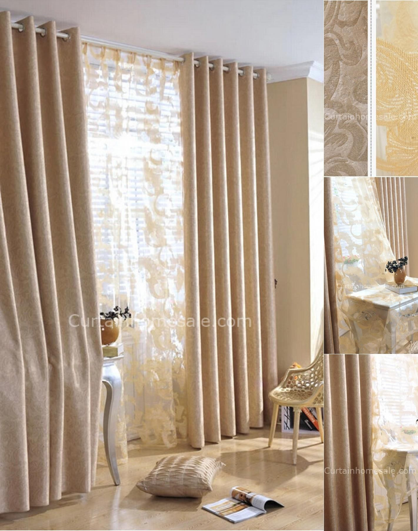 Elegant Curtains And Drapes In Camel Color With Printing Images within measurements 1421 X 1802