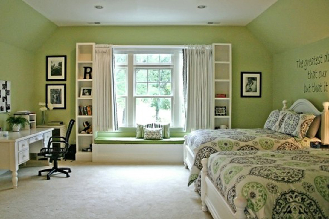 Elegant Green Bedroom Decorating Ideas For Home Decorating Ideas with size 1100 X 733