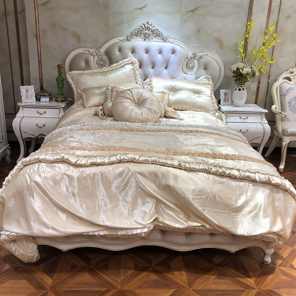 Foshan Elegant Wedding Bedroom Furniture Design In White Color With with measurements 1000 X 1000