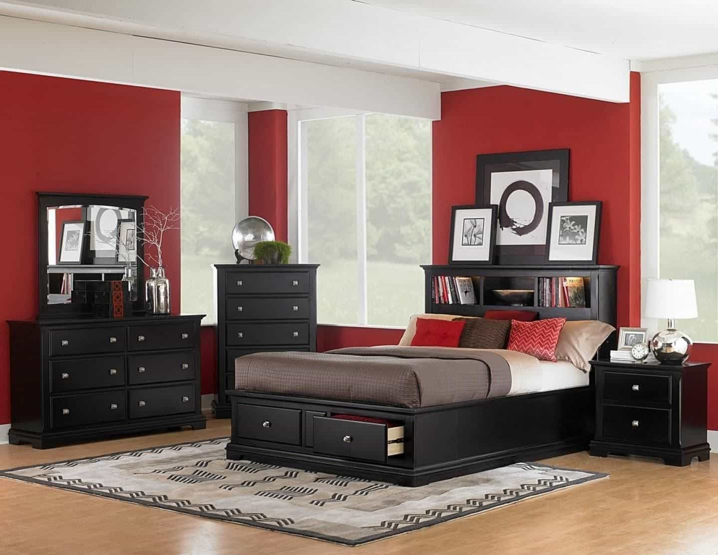 Good Wall Colors For Bedroom With Dark Furniture Perfect Wall in size 1440 X 1112