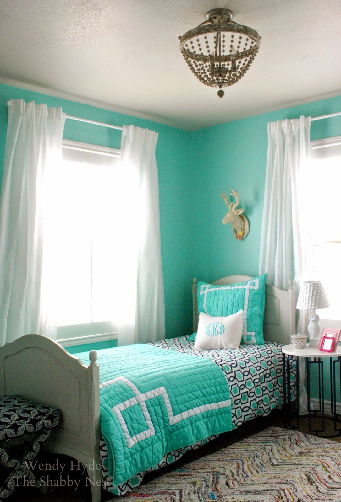 Gorgeous Room Love The Wall Abs Room Bedroom Turquoise pertaining to measurements 1085 X 1600