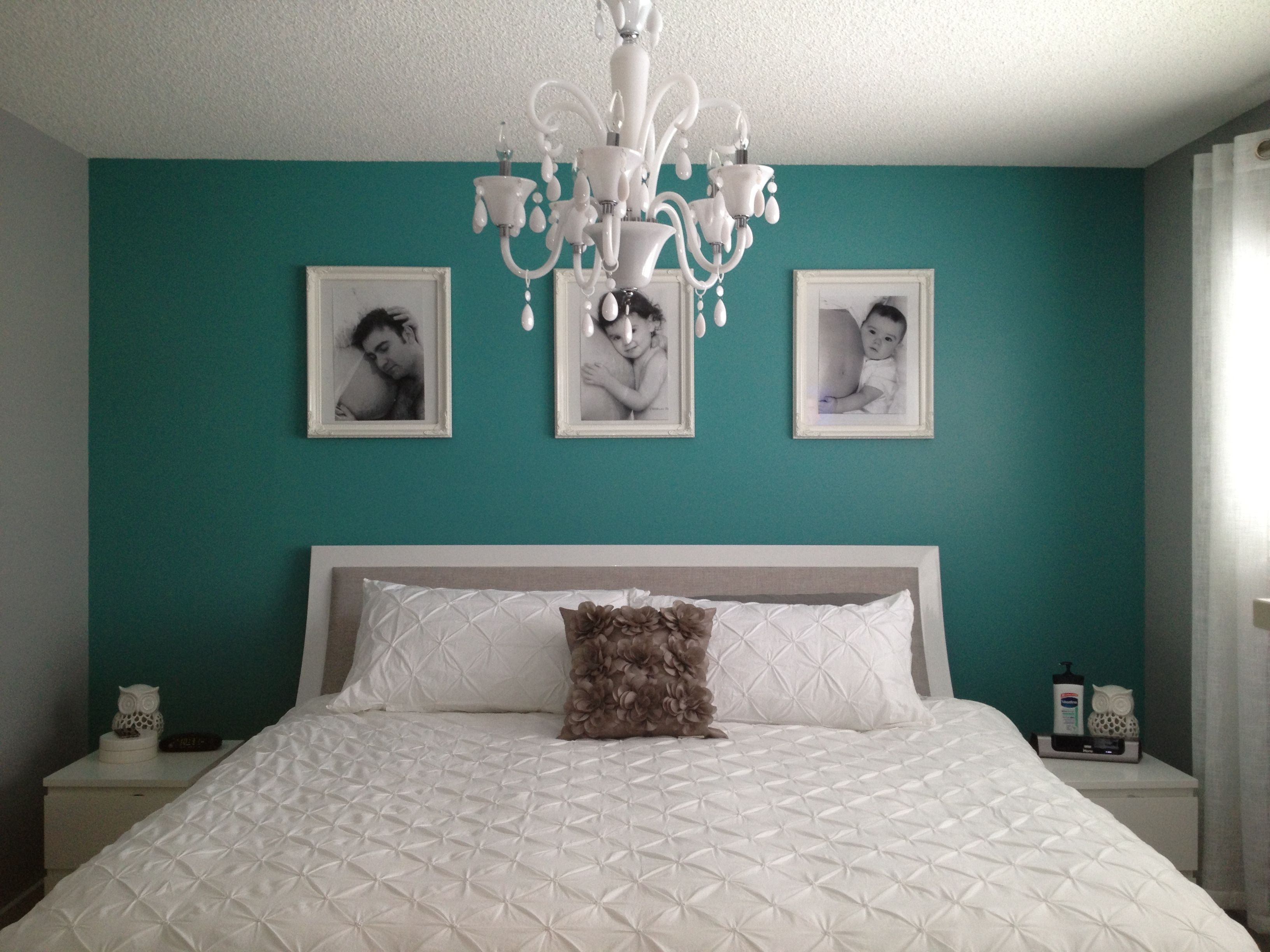 Grey And Teal Bedroom Just Add Purple For Accent Color Bedroom within measurements 3264 X 2448