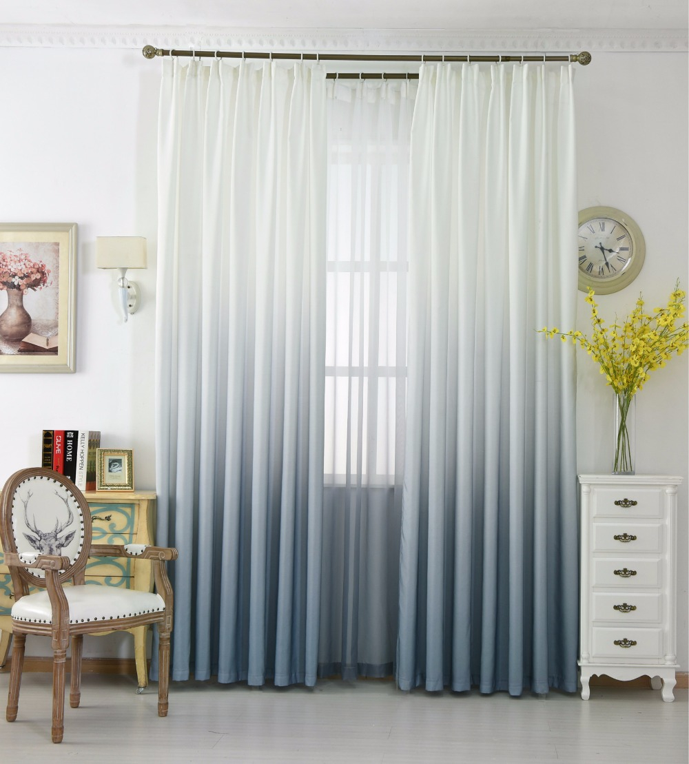 Grey Gradient Color Curtains For Living Room Cotton Drapes For throughout measurements 1000 X 1109