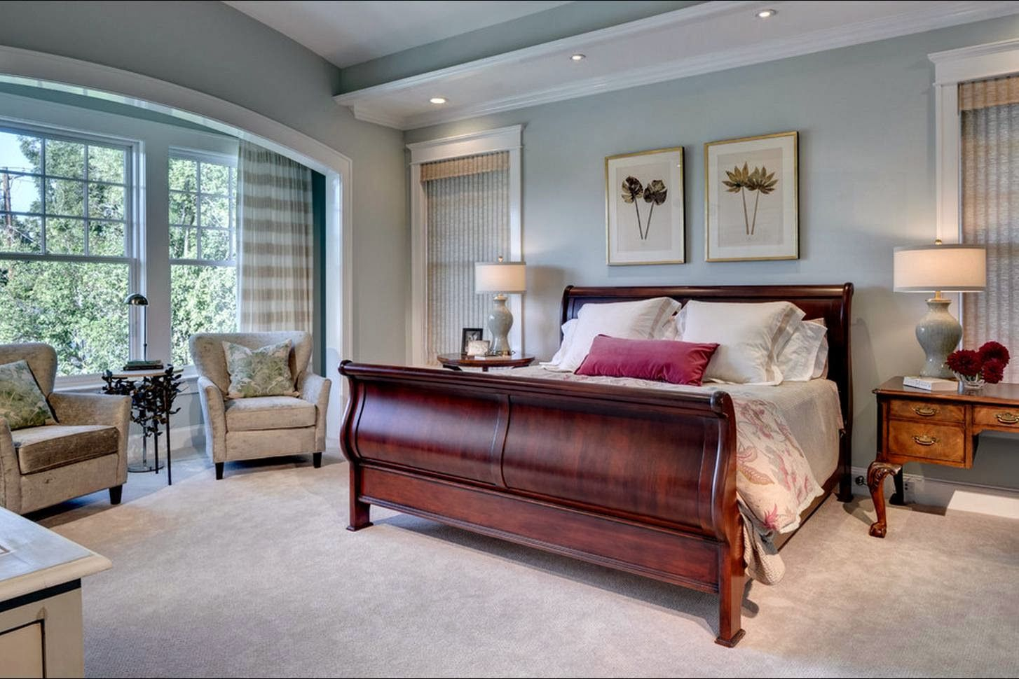 Master Bedroom Paint Colors With Dark Furniture Bedroom Blue with dimensions 1454 X 970
