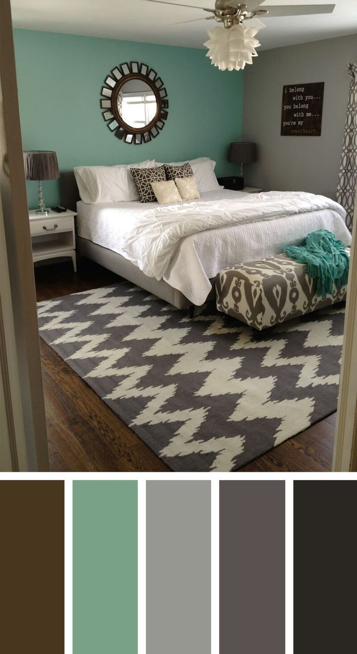 Mixing Patterns In Ash And Green Bedroom Color In 2019 Bedroom with dimensions 736 X 1349