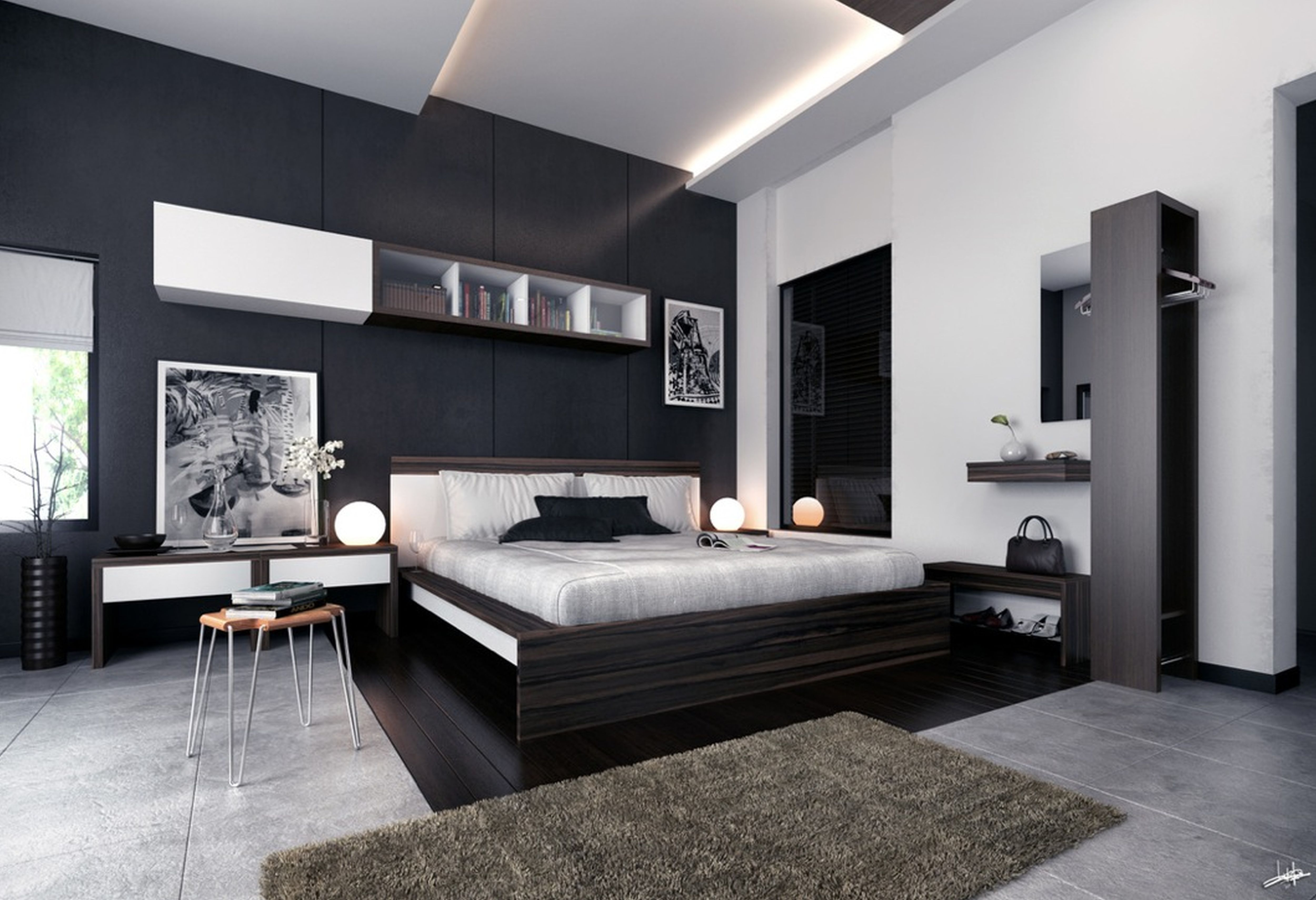 Modern Black And White Bedroom Ideas within proportions 5000 X 3420