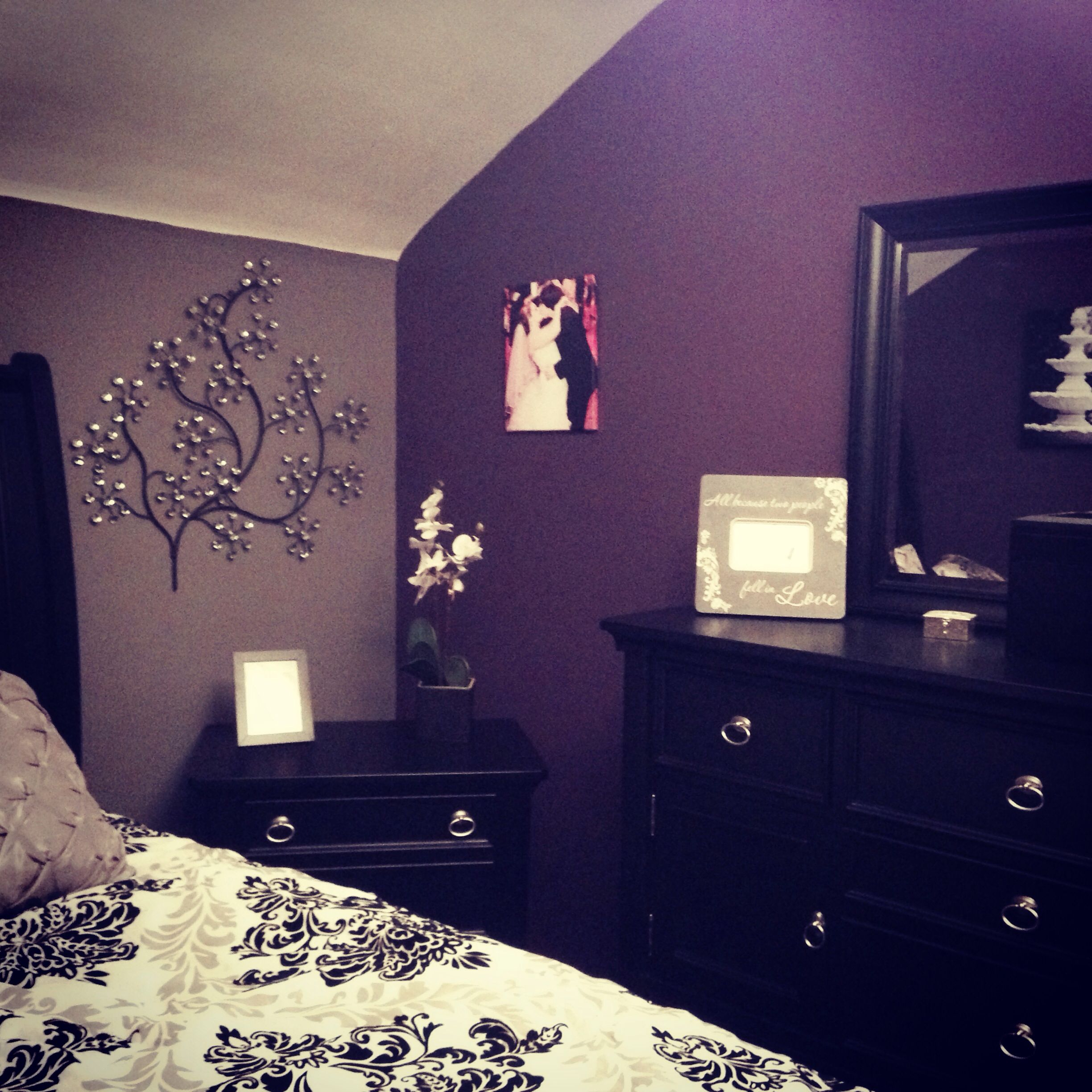 My Purple And Grey Bedroom My Diy Purple Bedrooms Purple in measurements 2448 X 2448