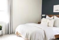 Neutral Bedroom Lots Of Texture Love The Dark Accent Wall in proportions 3024 X 3980