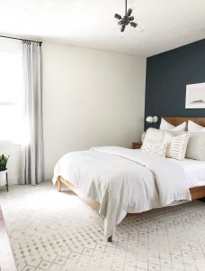 Neutral Bedroom Lots Of Texture Love The Dark Accent Wall in proportions 3024 X 3980