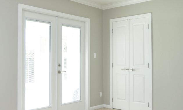 Neutral Shimmery Gray Walls With Clean White Trim Double French for dimensions 2752 X 4143