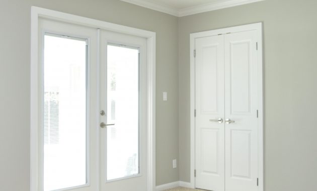 Neutral Shimmery Gray Walls With Clean White Trim Double French regarding dimensions 2752 X 4143