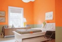 Orange And Green Wall Color For Bright Bedroom Ideas With Funky Two inside sizing 966 X 1024