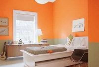Orange And Green Wall Color For Bright Bedroom Ideas With Funky Two with sizing 966 X 1024