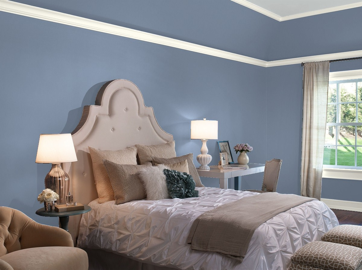 Our Favorite Blue Bedroom Paint Colors Benjamin Moore Blackhawk intended for measurements 1200 X 895